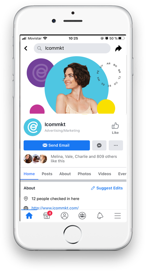 ICOMMKT integrado con redes sociales y plataformas